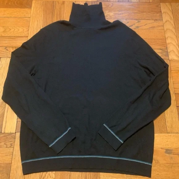 Ted Baker London EXARNO Black Wool Cashmere Blend Roll Neck Sweater - Picture 6 of 16